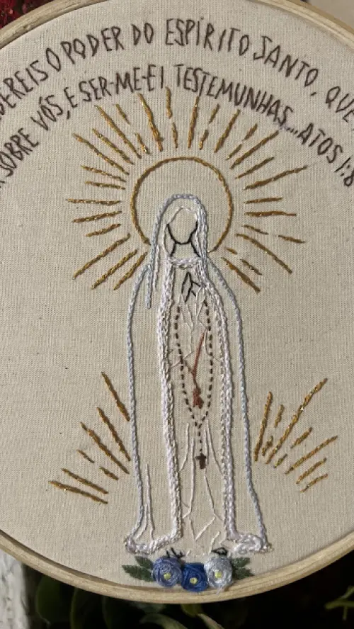 Bordado em Bastidor - Católicos - Nossa Senhora de Fátima