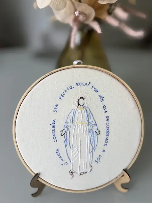 Bordado em Bastidor - Católicos - Nossa Senhora das Graças