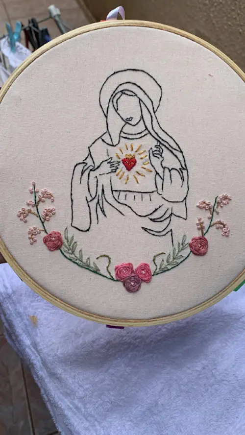 Bordado em Bastidor - Católicos - Imaculado Coração de Maria