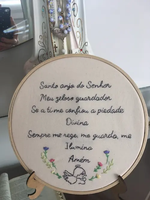 Bordado em Bastidor - Católicos - Oração Anjo da Guarda