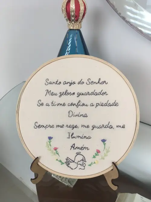 Bordado em Bastidor - Católicos - Oração Anjo da Guarda