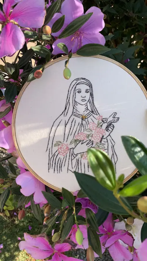 Bordado em Bastidor - Católicos - Santa Terezinha