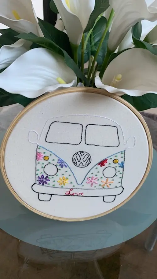 Bordado em Bastidor - Kombi Lovers