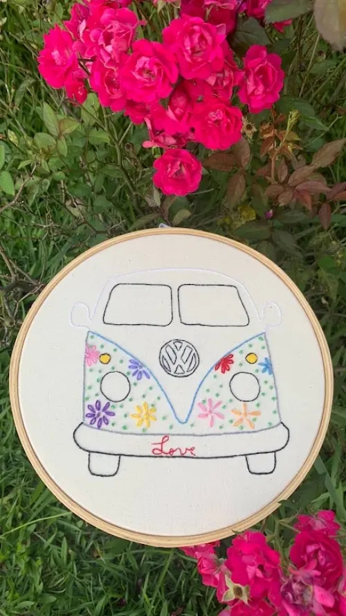 Bordado em Bastidor - Kombi Lovers