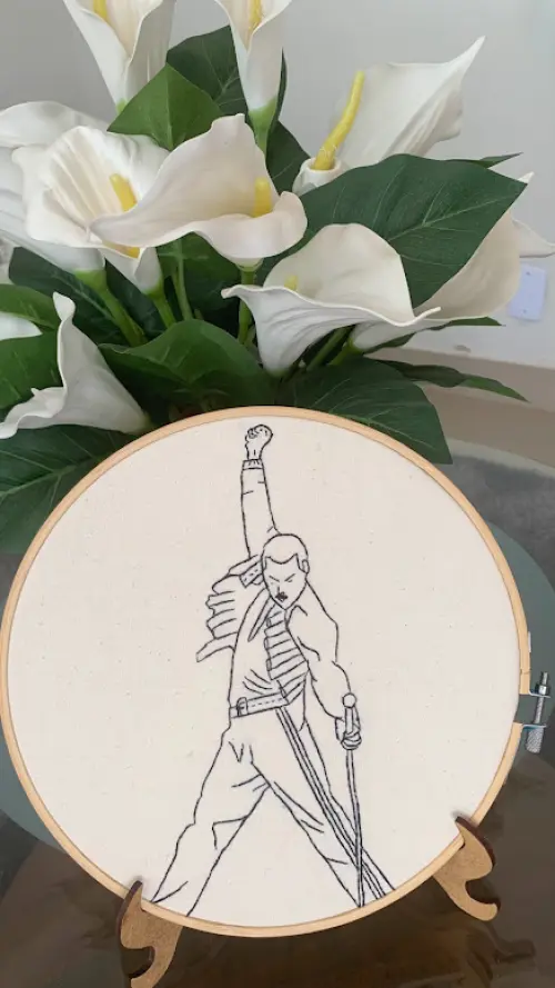 Bordado em Bastidor - Freddie Mercury