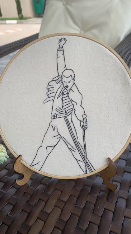 Bordado em Bastidor - Freddie Mercury