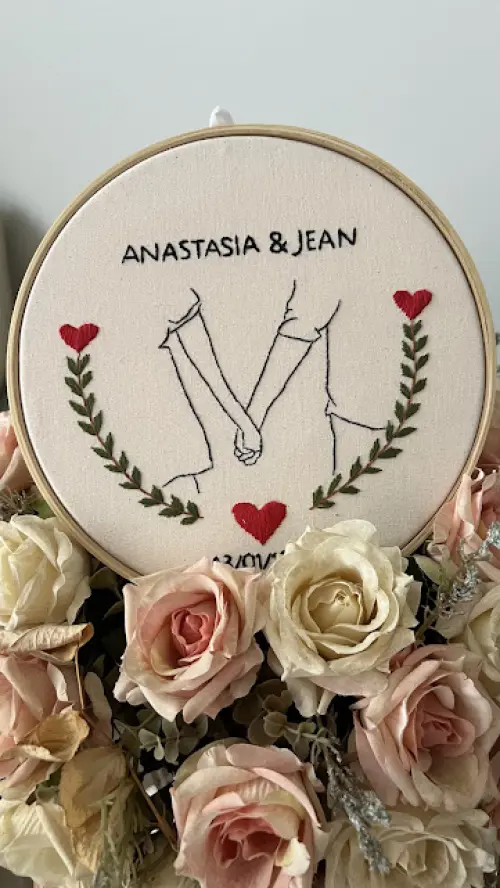 Bordado em Bastidor - Dia dos Namorados - Bodas e Datas de casal