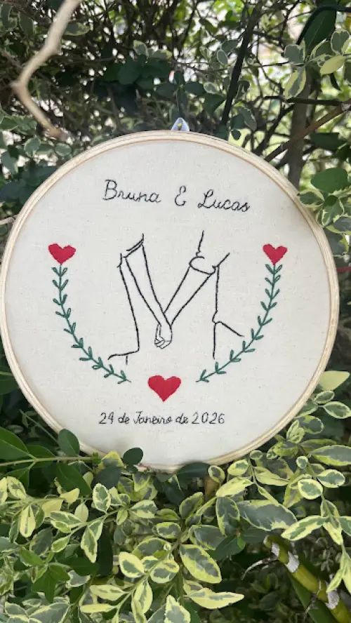 Bordado em Bastidor - Dia dos Namorados - Bodas e Datas de casal