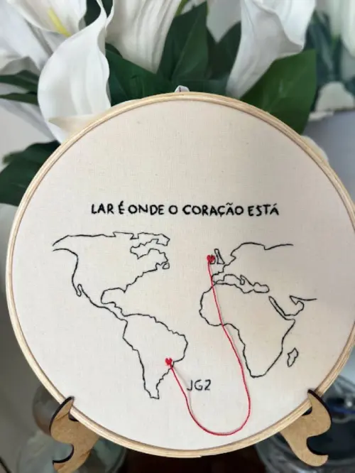 Bordado em Bastidor - O amor sempre encontra o caminho