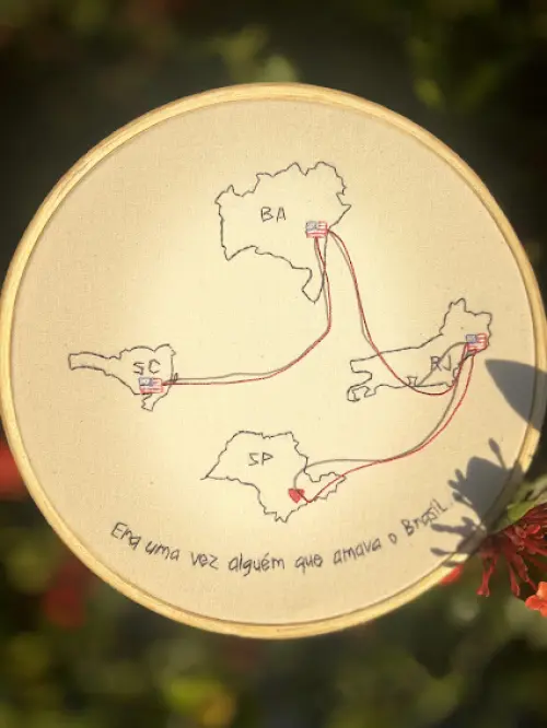 Bordado em Bastidor - Dia dos Namorados - O amor sempre encontra