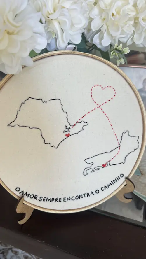 Bordado em Bastidor - O amor sempre encontra o caminho