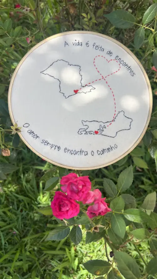 Bordado em Bastidor - O amor sempre encontra o caminho