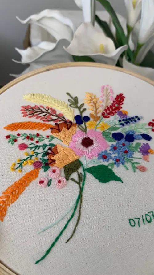 Bordado em Bastidor - flores maravilhosas