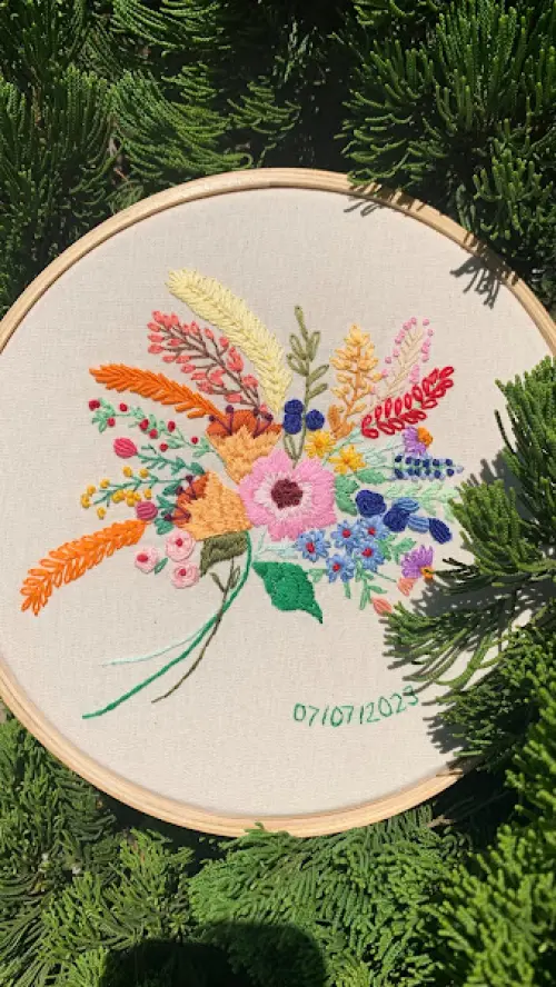 Bordado em Bastidor - flores maravilhosas