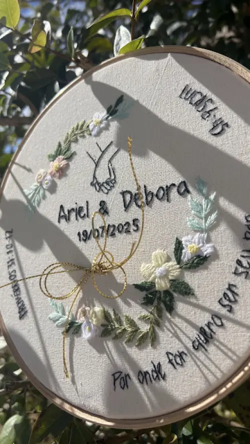 Porta Alianças de casamento - Buquê de flores