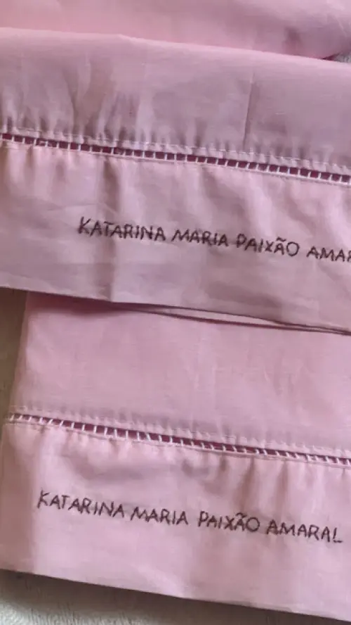 Jogo de lençol de berço - 3 peças  ROSA
