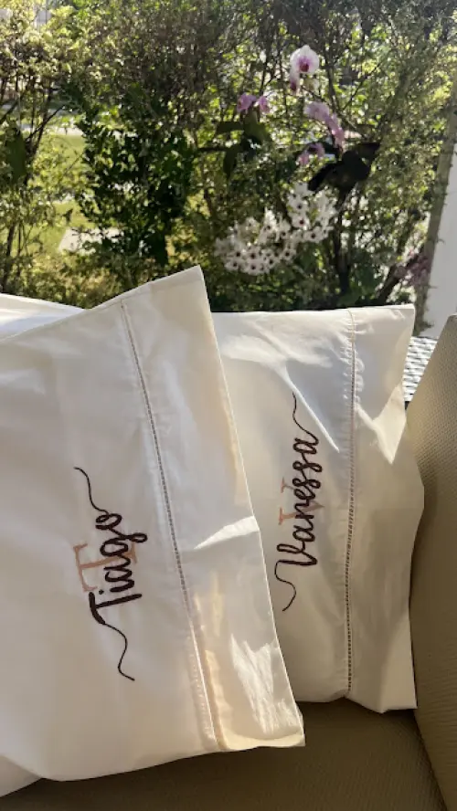 2 fronhas personalizadas - Nome com monograma - enxoval de luxo