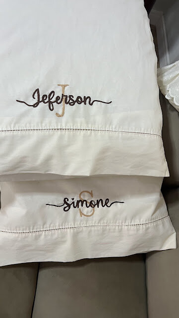 2 fronhas personalizadas - Nome com monograma - enxoval de luxo