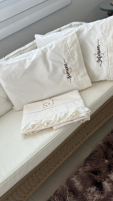 2 fronhas personalizadas - Nome com monograma - enxoval de luxo