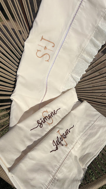 2 fronhas personalizadas - Nome com monograma - enxoval de luxo
