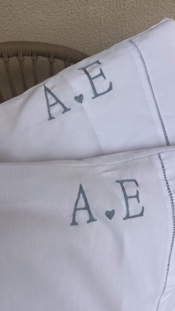 2 fronhas personalizadas - Iniciais  - Customizado