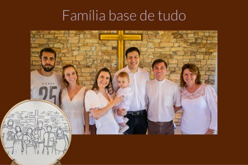 Bordado a partir de fotografia - eternize seus momentos - Batizado