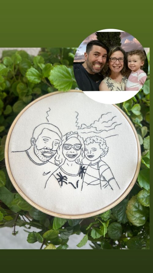 Bordado a partir de fotografia - eternize seus momentos em familia