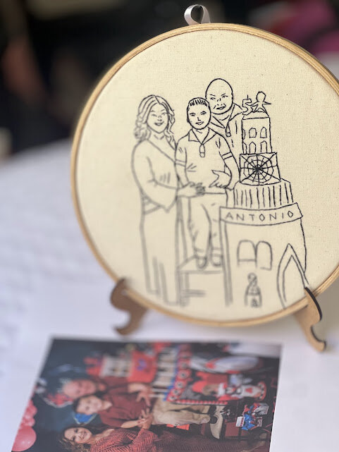 Bordado a partir de fotografia - eternize seus momentos -aniversa