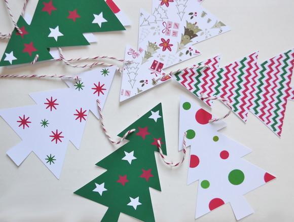 Varal Decorativo Árvores de Natal (8 Árvores)