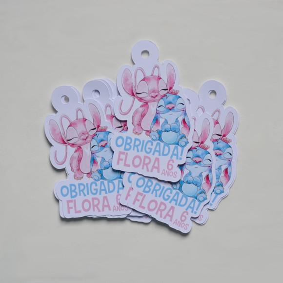 Tag Lembrancinha Stitch Personalizada | Festa Disney