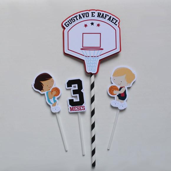 Topo de Bolo Basquete