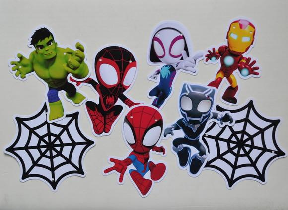 Varal Decorativo Spidey - 8 Elementos