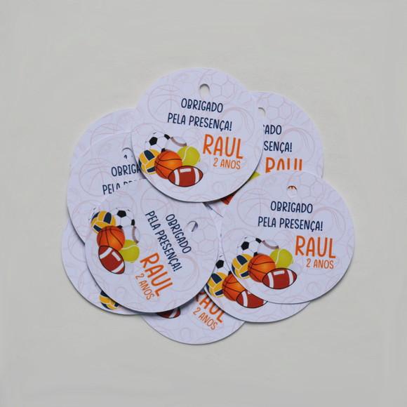 Tag Personalizada Lembrancinha Bolas Esportivas | Festa Esporte
