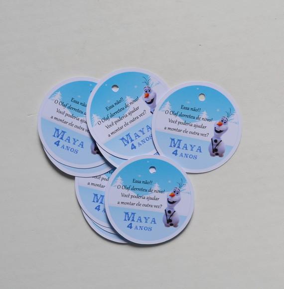 Tag Personalizada Lembrancinha Frozen | Olaf