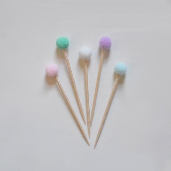 Mini Topper de Doce Pompom (20 Unidades)