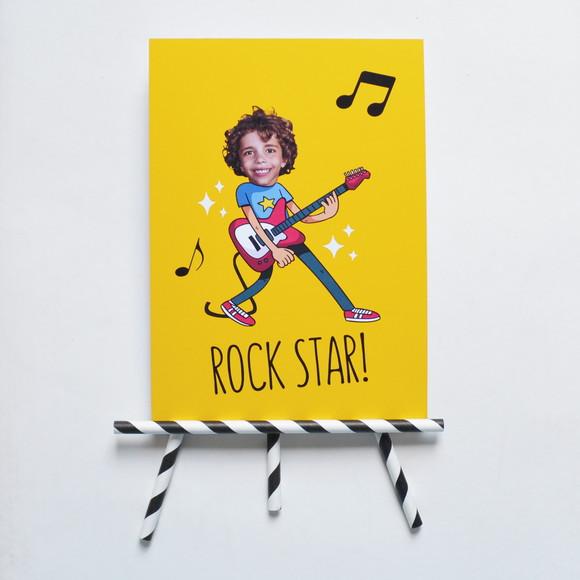 Pôster de Mesa Rock In Roll Rostinho