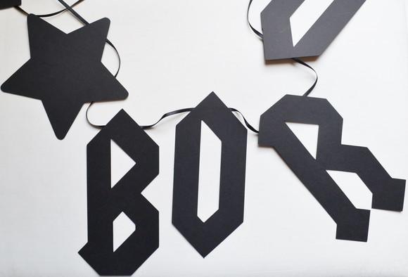 Varal de Letras Rock In Roll (até 10 Letras)