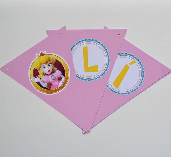 Bandeirolas Princesa Peach