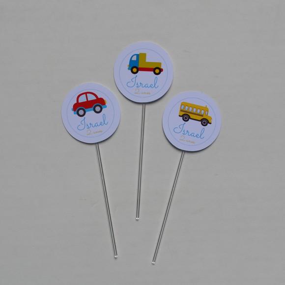 Topper de Doces Carrinhos
