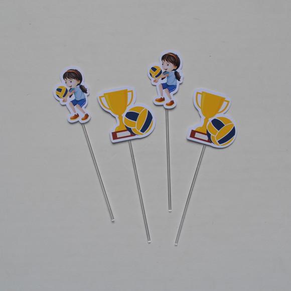 Topper de Doces Jogo de Vôlei