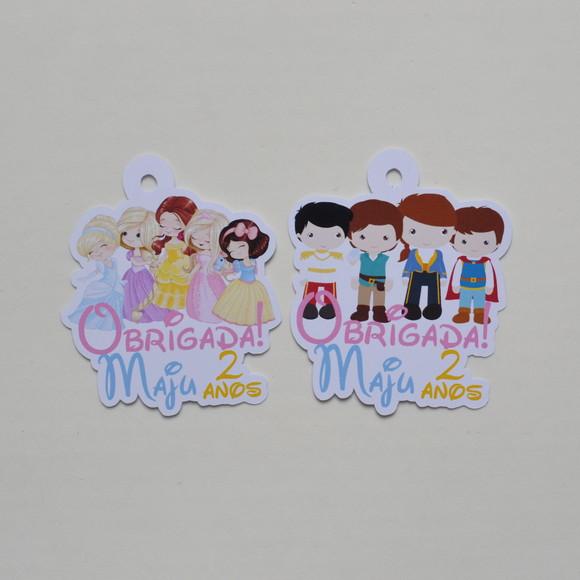 Tag Lembrancinha Princesas | Personalizada para Festa
