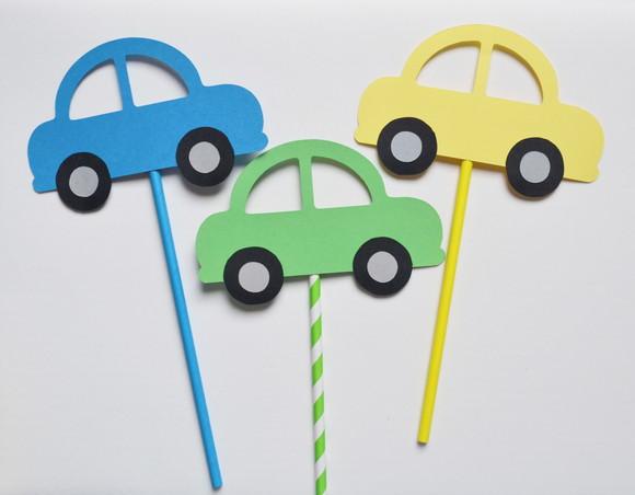 Palitões Decorativos Carrinhos - 10 Unidades