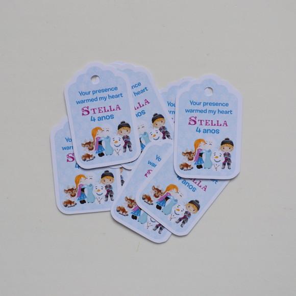 Tag Personalizada Lembrancinha Frozen | Elsa e Anna Festa