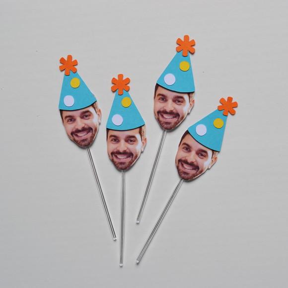 Topper Rostinho Adulto Chapeuzinho (12 Unidades)