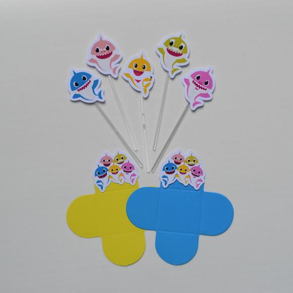 Baby Shark Forminhas + Toppers