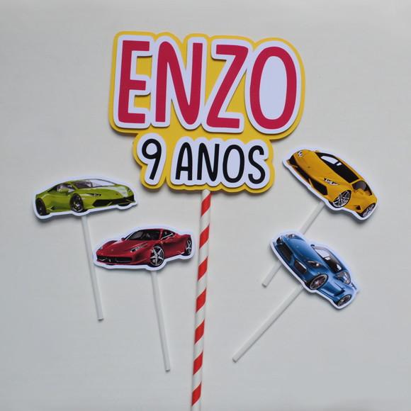 Topo de Bolo Carros Esportivos