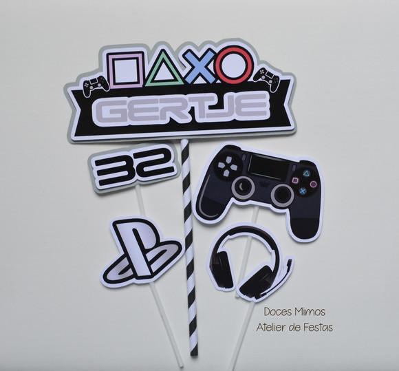 Topo de Bolo Playstation