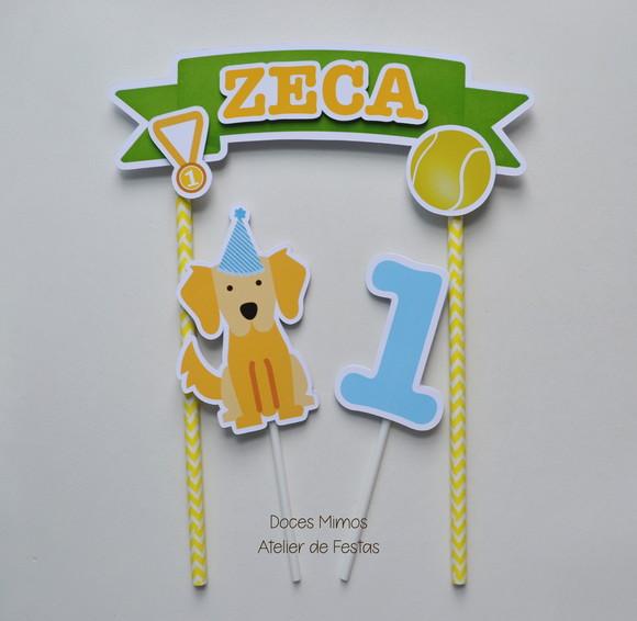 Topo de Bolo Pet Tênis