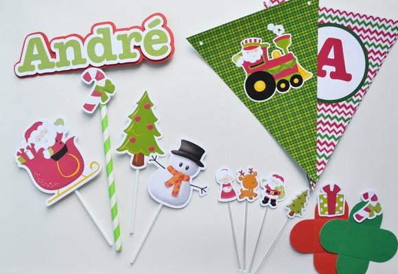Kit Festa Natalina Personalizada | Decoração de Natal