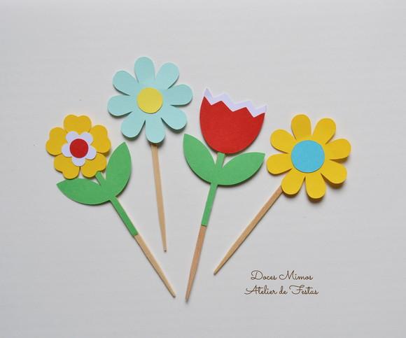 Topper Flores - 20 Unidades